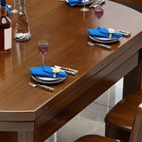 Modern Style Furniture Set 7 Pcs Round Solid Wood Dinette Table with Armless Chair