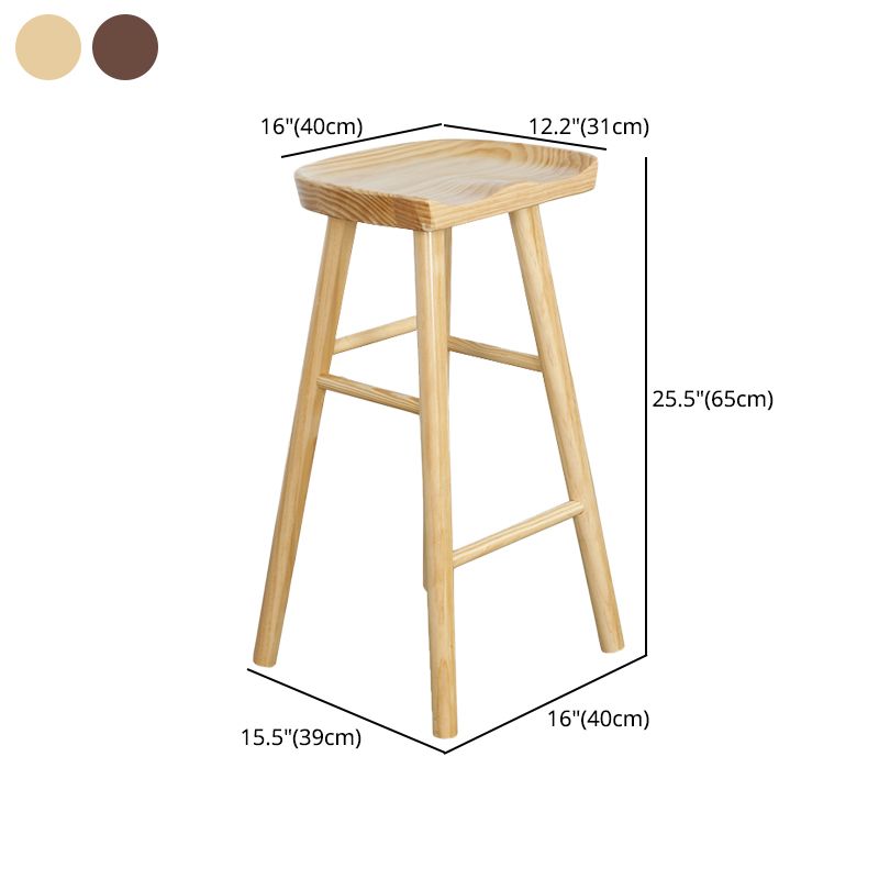 Modern Pine Backless Bar Stool Contoured Seat Indoor Counter Stool with Wood Legs Clearhalo 'Bar Furniture' 'Bar Stools' 'bar_stools' 'furn' 'furn_bar_stools' 'furniture_bar_stools' 'Kitchen & Dining Furniture' 'kitchen&dining_furn' 'kitchen' 'kitchen_furn' Furniture' 1200x1200_9bebab30-e9a0-4dd6-a66d-3ffa5760da4a