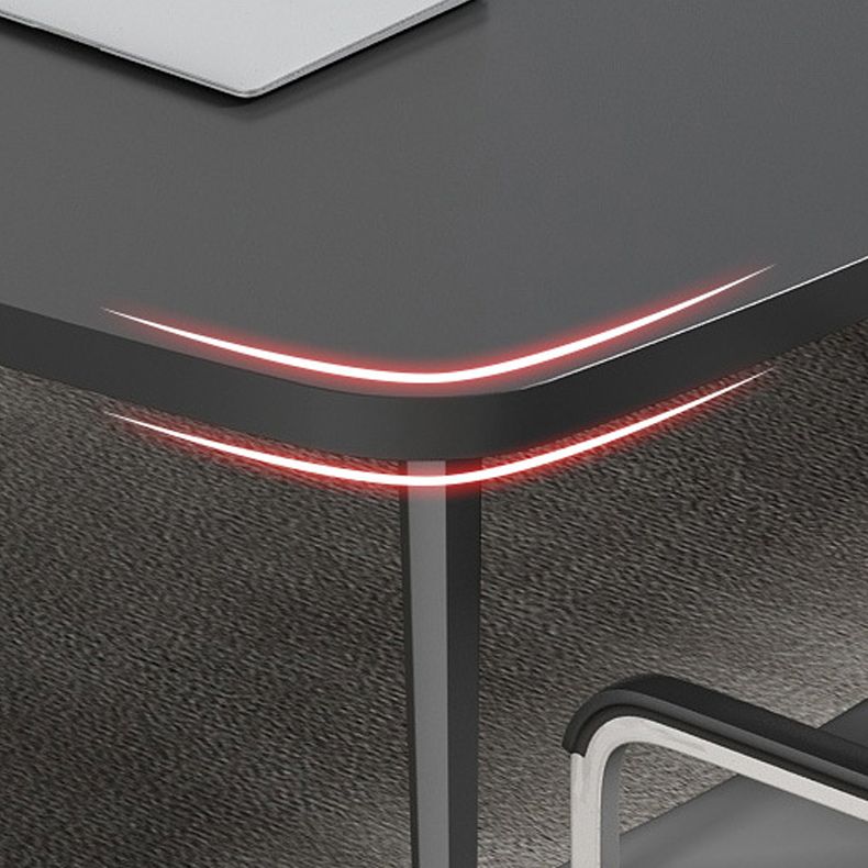 Industrial Parsons Office Desk Natural and Black Writing Desk Clearhalo 'furn' 'furn_office_desk' 'Furniture' 'Office Desks' 'Office Furniture' 'office_desk' 1200x1200_9bebc8f0-d49c-4a5d-9171-ea66022fa1fa