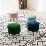 Solid Color Flannel Standard Stool Modern Style Simple Household Round Stool Clearhalo 'furn' 'furn_ottomans_poufs' 'Furniture' 'Living Room Furniture' 'Ottomans & Poufs' 'ottomans_poufs' 1200x1200_9bef432b-49fe-4136-a9ad-3574ff9b6f7e