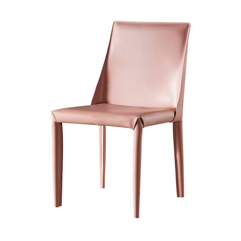 Designer Style Restaurant Saddle Leather Side Chair Matte Finish Parsons Dining Chair Clearhalo ' kitchen&dining_furn' 'Dining Chairs' 'Dining Tables & Seating' 'dining_chair' 'furn' 'furn_dining_chair' 'Furniture' 'furniture_dining_chair' 'Kitchen & Dining Furniture' 'kitchen' 1200x1200_9bef9675-0f6c-4ed7-89d9-9a7eb3f6a911