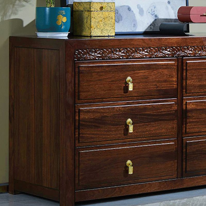 Mid-Century Modern Solid Wood Chest 27.56" Tall 6 - Drawer Accent Chest Clearhalo 'Cabinets & Chests' 'cabinets_chests' 'furn' 'furn_cabinets_chests' 'Furniture' 'Living Room Furniture' 1200x1200_9befd28e-aae7-4d69-b4db-c2900793e20f