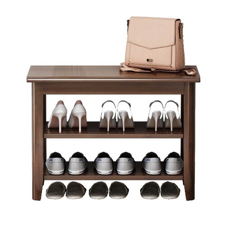 Modern Entryway Bench Wooden Seating Bench with Shelves , 12 inch W Clearhalo 'Benches' 'Chairs & Seating' 'furn' 'furn_benches' 'Furniture' 'Living Room Furniture' 1200x1200_9befd413-a94a-4d08-83f1-a40b1464be0c