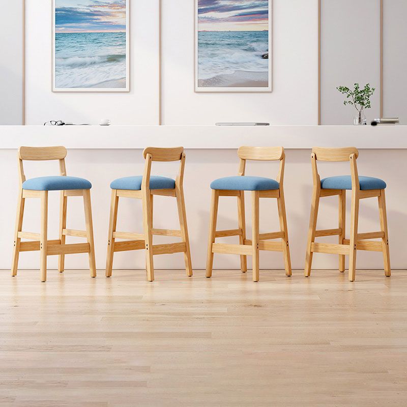 Solid Wood Bar Stool Backrest Upholstered Bar Stools for Dining Room Clearhalo 'Bar Furniture' 'Bar Stools' 'bar_stools' 'furn' 'furn_bar_stools' 'Furniture' 'Kitchen & Dining Furniture' 1200x1200_9bf18830-e21e-4c26-957d-9a3d1328a3b6