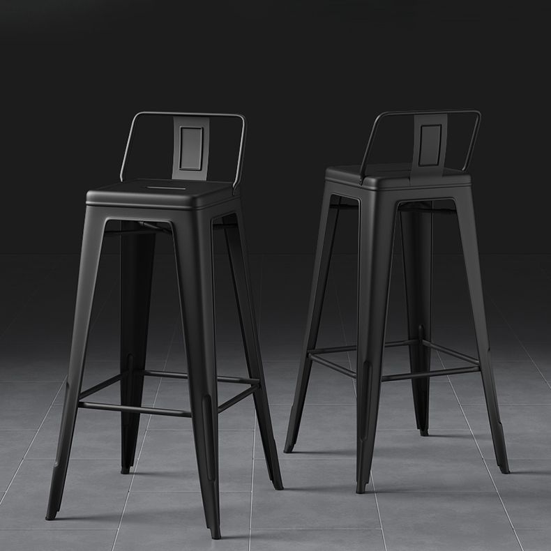 Industrial Style Metal Bar Stool Backrest Counter Stool for Restaurant and Bristol Clearhalo 'Bar Furniture' 'Bar Stools' 'bar_stools' 'furn' 'furn_bar_stools' 'Furniture' 'Kitchen & Dining Furniture' 1200x1200_9bf3766b-ab8f-4fb1-8461-e58cc3742196