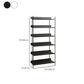 Industrial Etagere Bookshelf Metal Shelves Included Open Back Bookcase