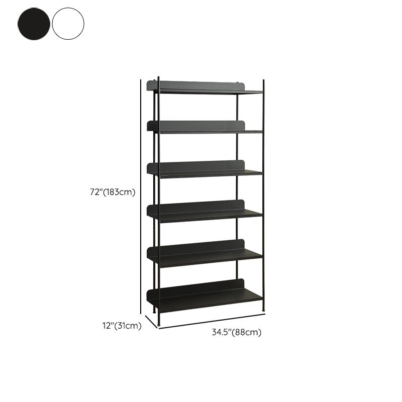 Industrial Etagere Bookshelf Metal Shelves Included Open Back Bookcase