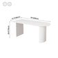 Modern Style Dining Table White Double Pedestal Dining Table for Home Use Clearhalo ' dining_table' 'Dining Tables & Seating' 'Dining Tables' 'furn' 'furn_dining_table' 'Furniture' 'furniture_dining_table' 'Kitchen & Dining Furniture' 'kitchen&dining_furn' 'kitchen' 'kitchen_dining_table' 1200x1200_9bf7d4f0-1abd-49a6-b580-43ce3d77d500