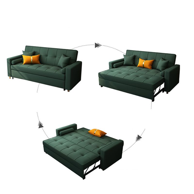 Pillow Included Convertible Sofa Foldable Upholstered Futon Sofa Bed