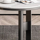 15"H Glam Coffee Table Slate Oval Single Coffee Cocktail Table