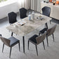 Modern Style Sintered Stone Dining Table with Grey Standard Height Table for Home Use Clearhalo 'Dining Room Sets' 'Dining Tables & Seating' 'dining_room_set' 'Furniture' 'furniture_dining_room_set' 'Kitchen & Dining Furniture' 'kitchen&dining_furn' 'kitchen' 1200x1200_9bf9578f-9aac-4ead-91f4-58d47aac34de