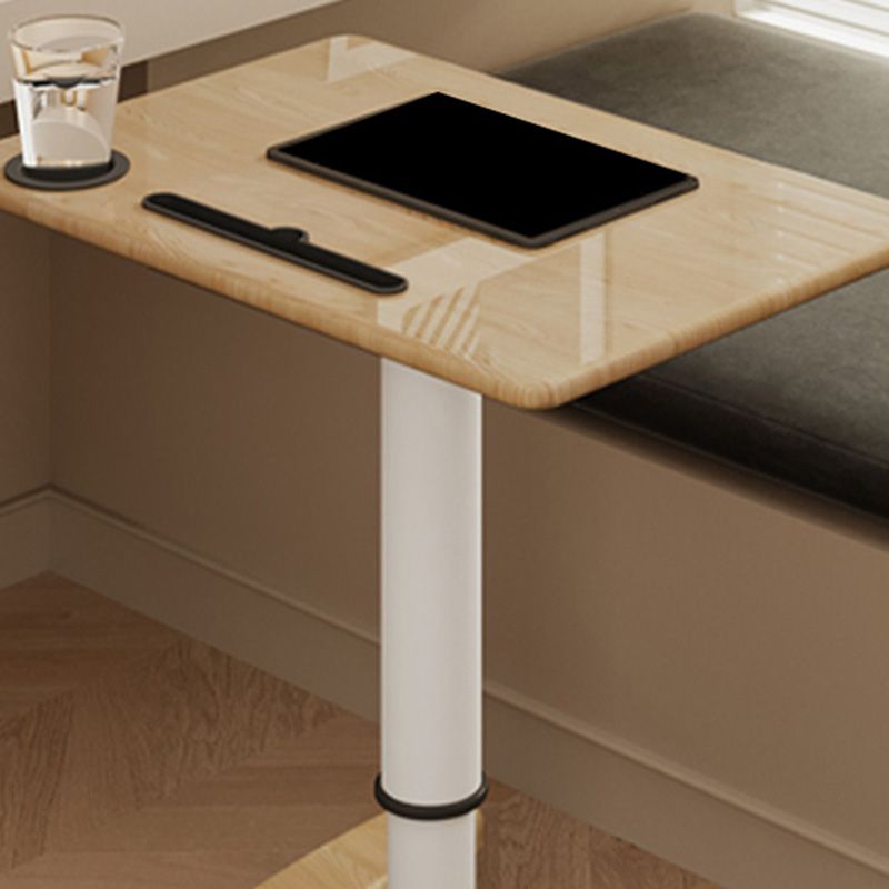 Contemporary Writing Desk Home or Office with Caster Wheels Desk with Metal Legs Clearhalo 'furn' 'furn_office_desk' 'Furniture' 'Office Desks' 'Office Furniture' 'office_desk' 1200x1200_9bf9589d-9a16-4614-a91c-842b50f4e6ee