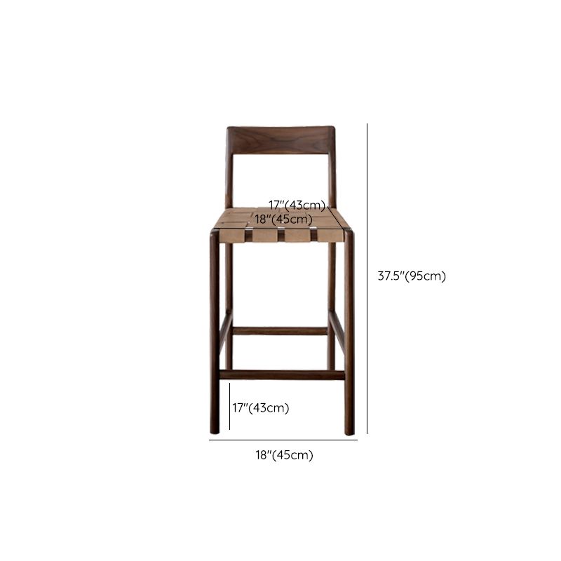 Tabouret de bar en faux cuir contemporain 37,4 pouces avec base en bois massif