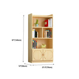 Estantería moderna de pino 9.5 "W estantería de almacenamiento cerrado con estantes