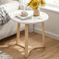 Contemporary Style Side End Table Wooden Round Sofa Side Accent Table
