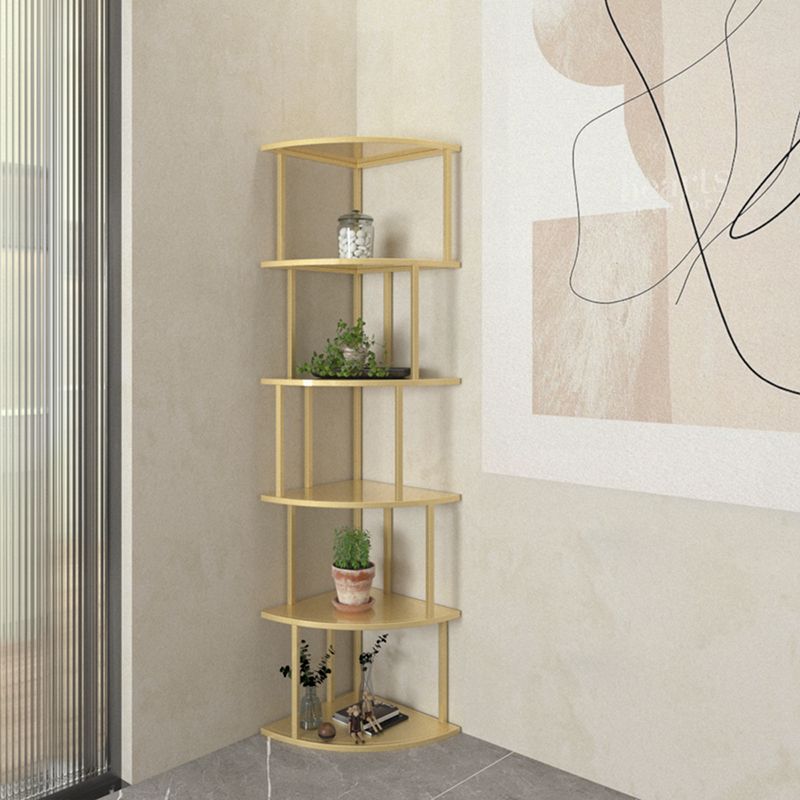 Scandinavian Iron Corner Bookshelf Vertical Open Bookcase for Bedroom Clearhalo 'Bookcases' 'furn' 'furn_bookcases' 'Furniture' 'furniture_bookcases' 'Office Furniture' 1200x1200_9bfa7d8d-77cf-4585-adf4-cb973484c989