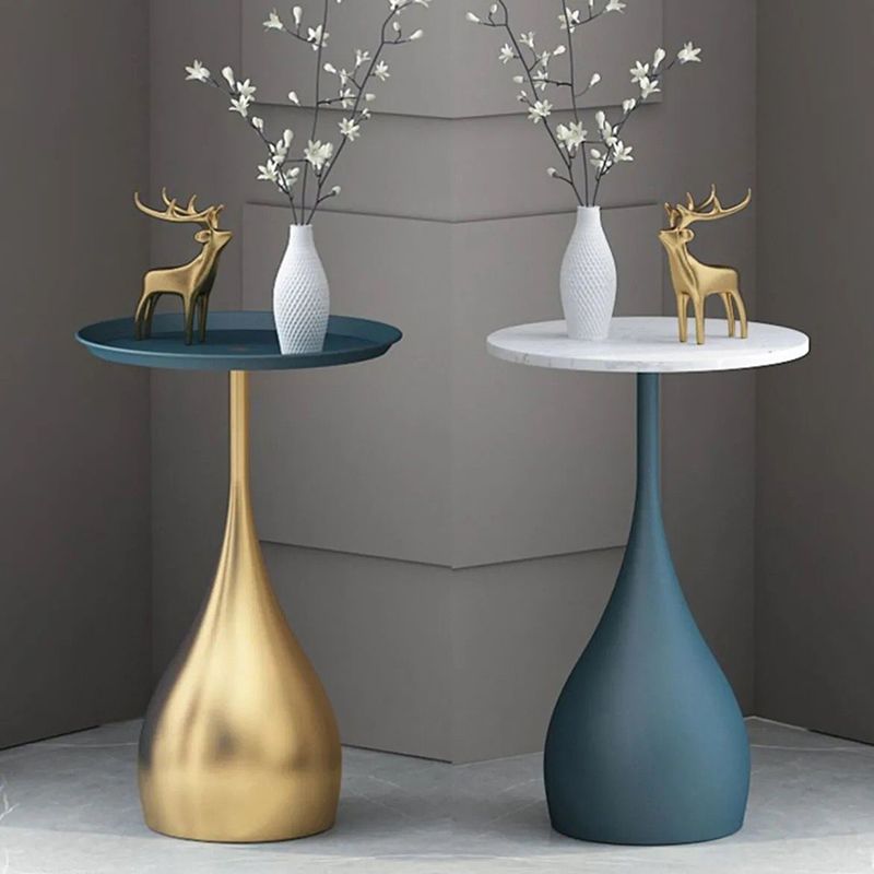 23.6 inch Tall Metal Side Table Minimalist Pedestal End Table Clearhalo 'Coffee & Accent Tables' 'End & Side Tables' 'end_side_tables' 'furn' 'furn_end_side_tables' 'Furniture' 'Living Room Furniture' 1200x1200_9bfae9ca-50b6-43f2-96cf-9360a4d49086