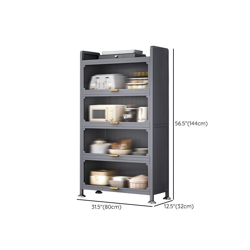 Metal Contemporary Dining Server Black Sideboard Table for Dining Room Clearhalo 'buffet_sideboard' 'Buffets & Sideboards' 'furn' 'furn_buffet_sideboard' 'Furniture' 'Kitchen & Dining Furniture' 1200x1200_9bfc13b5-5087-416c-b5ee-d95025a9097d