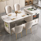 Glam Kitchen Stone Furniture 2/3/5/6/7 Pcs Standard Height Versatile Dining Room Table Set Clearhalo 'Dining Room Sets' 'Dining Tables & Seating' 'dining_room_set' 'furn' 'furn_dining_room_set' 'Furniture' 'Kitchen & Dining Furniture' 1200x1200_9bfd38ed-5362-4bef-b597-e7fe67597d66