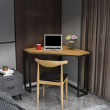 Solid Wood Corner Office Desk Modern 29.53" Tall Writing Desk