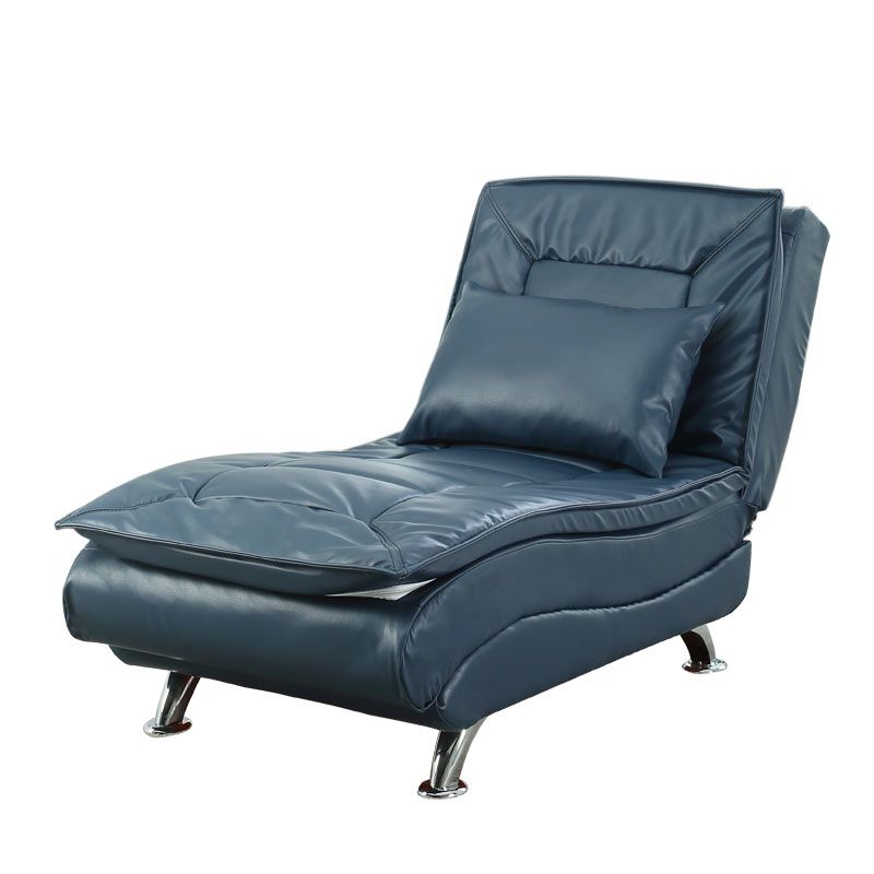 Contemporary Armless Accent Chair Faux Leather Reclining Chaise Clearhalo 'Chairs & Seating' 'Chaise Lounge' 'chaise_lounge' 'furn' 'furn_chaise_lounge' 'Furniture' 'Living Room Furniture' 1200x1200_9bfdade1-177f-4e0e-b9b2-e677abaa75ae