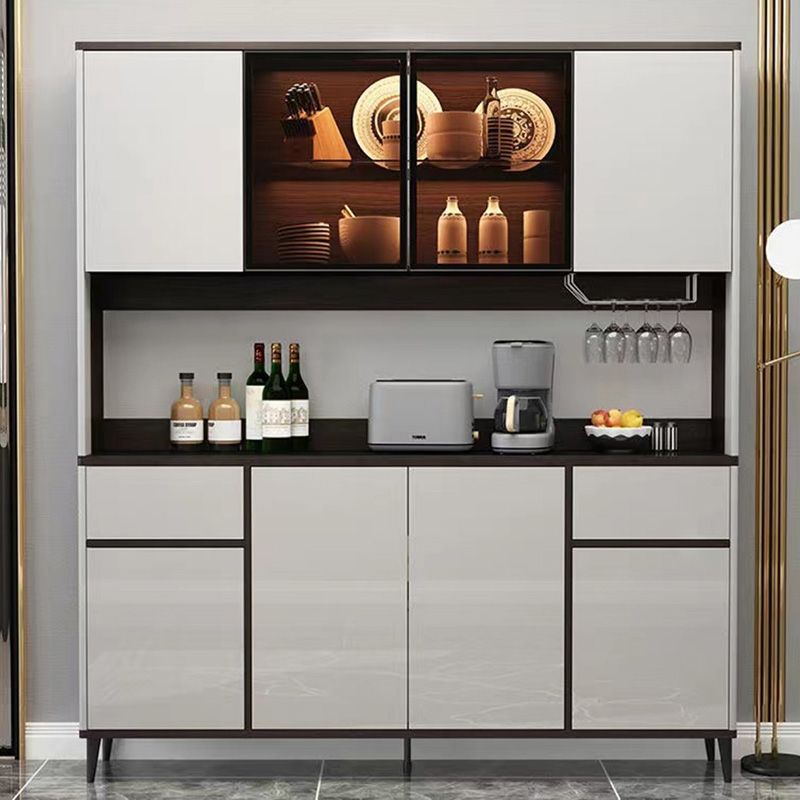 Contemporary Side Board Engineered Wood Sideboard for Kitchen Clearhalo 'buffet_sideboard' 'Buffets & Sideboards' 'furn' 'furn_buffet_sideboard' 'Furniture' 'Kitchen & Dining Furniture' 1200x1200_9bfdc53d-d0cf-4b19-9e3e-33e64b9088f6