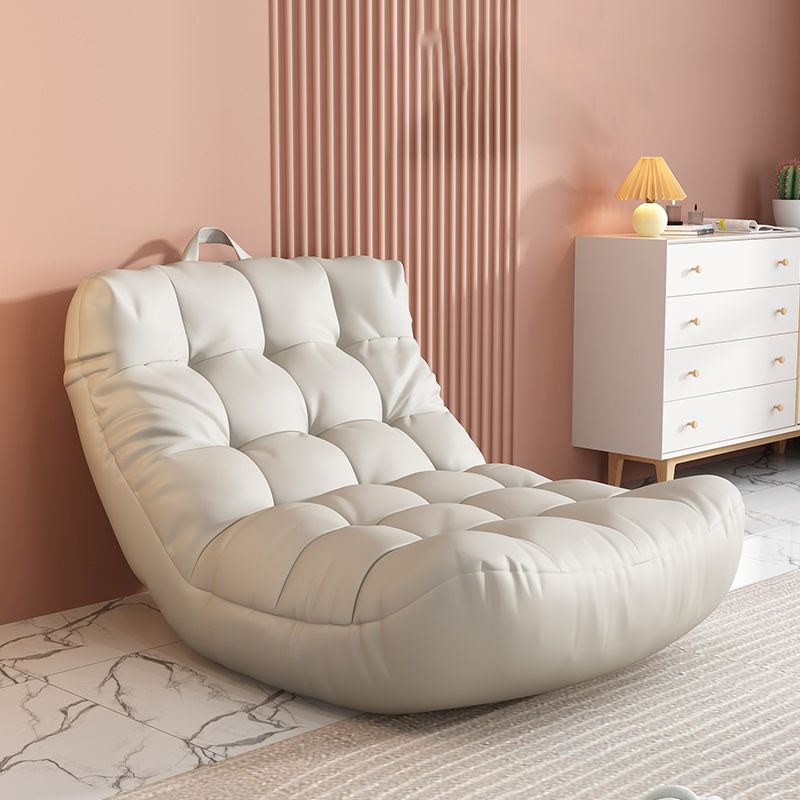 Skandinavische getuftete Single -Sofa 29,5 "W Faux Ledersofa mit Fußstütze