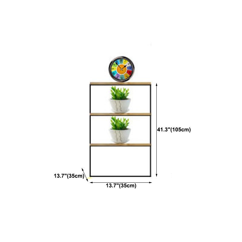Modern Solid Wood Bookshelf Metal Etagere Bookshelf Open Back 9.8" W Clearhalo 'Bookcases' 'furn' 'furn_bookcases' 'Furniture' 'Office Furniture' 1200x1200_9bfea027-c7f5-4f78-a3a2-a3aa851b9641