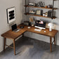 Industrial L-Shape Writing Desk Solid Wooden Office Desk for Office