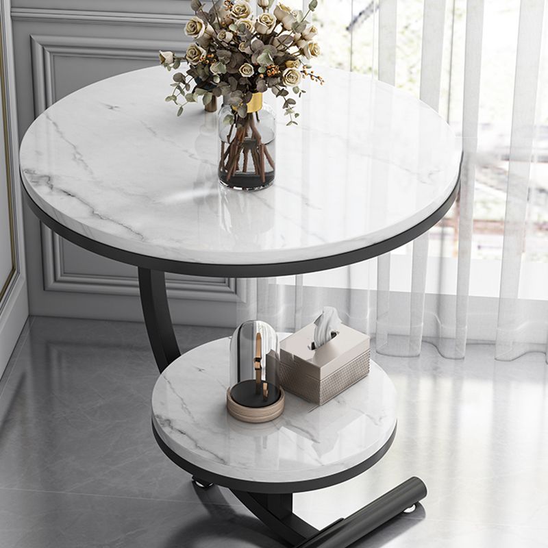 Contemporary 21.7-inch End Table with 1-shelf Metal C Nesting Tables