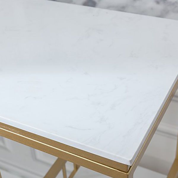 Tavolo da bar in stile moderno Tavolo da pranzo da bar rettangolare con doppio piedistallo