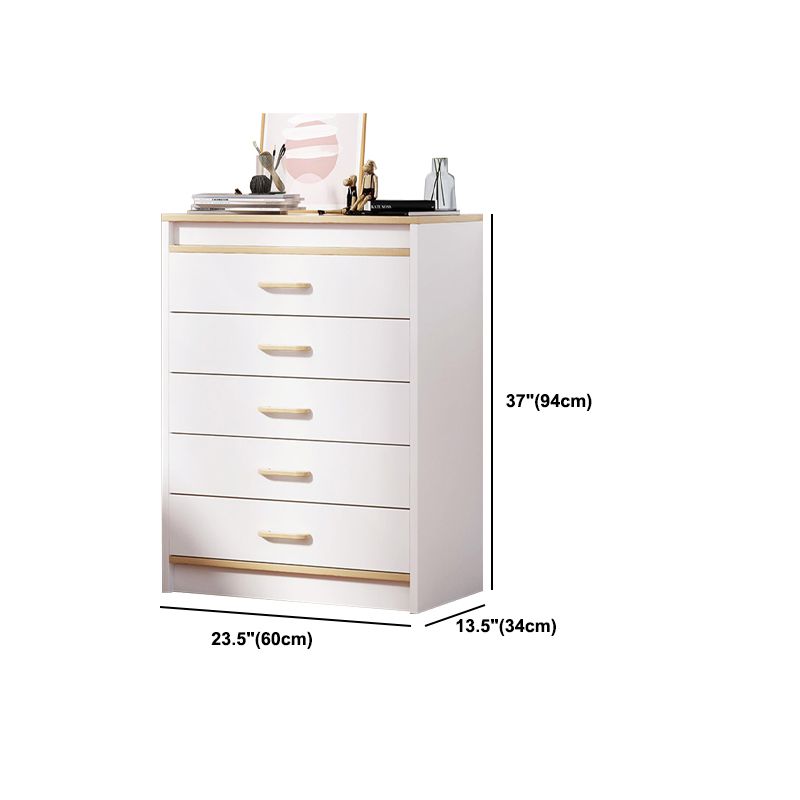 13.38 "幅の長方形アクセントチェストホワイトウッドアクセントキャビネット