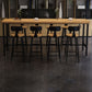 Solid Wood Bar Dining Table Industrial Bar Dining Table with Black Trestle Base Clearhalo 'Bar Furniture' 'Bar Tables' 'bar_tables' 'furn' 'furn_bar_tables' 'Furniture' 'furniture_bar_tables' 'Kitchen & Dining Furniture' 1200x1200_9c04d4d3-4bbd-4fe5-88ce-046a4c584139