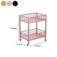 Open Back Metal Bookshelf Nordic Storage Bookcase with Casters