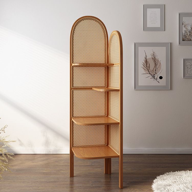 Contemporary Wooden Bookshelf Corner 4 Shelves Closed Back Bookcase Clearhalo 'Bookcases' 'furn' 'furn_bookcases' 'Furniture' 'Office Furniture' 1200x1200_9c04eef2-27ed-43c4-a5b6-13f957ca04e6
