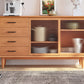 Server da pranzo in legno solido in stile contemporaneo da 31,50 "H in stile solido per soggiorno