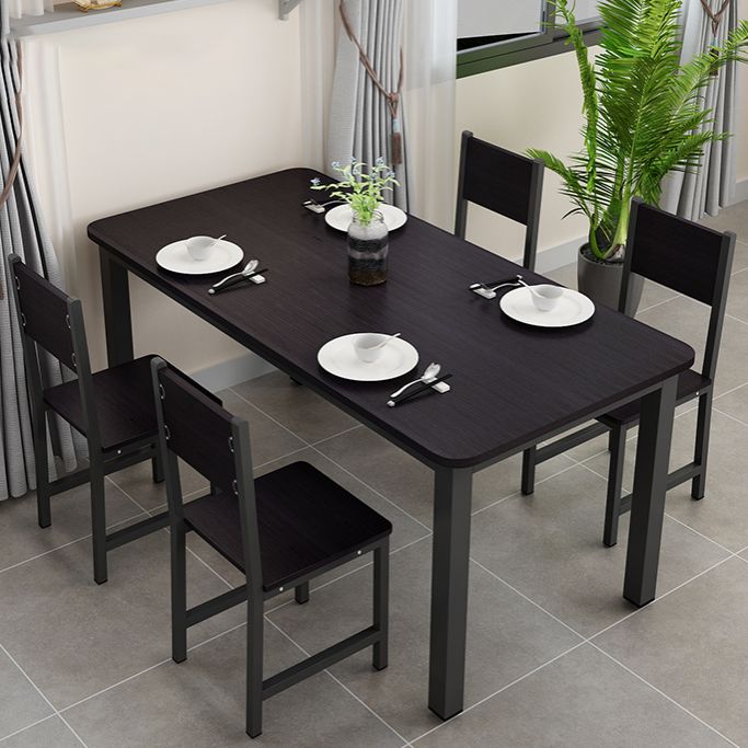 Modern Style Table with Rectangle Shape Standard Height Table and 4 Legs Base for Home Use Clearhalo 'Dining Room Sets' 'Dining Tables & Seating' 'dining_room_set' 'Furniture' 'furniture_dining_room_set' 'Kitchen & Dining Furniture' 'kitchen&dining_furn' 'kitchen' 1200x1200_9c050548-eb12-40c1-bbef-c0bec6d7a057