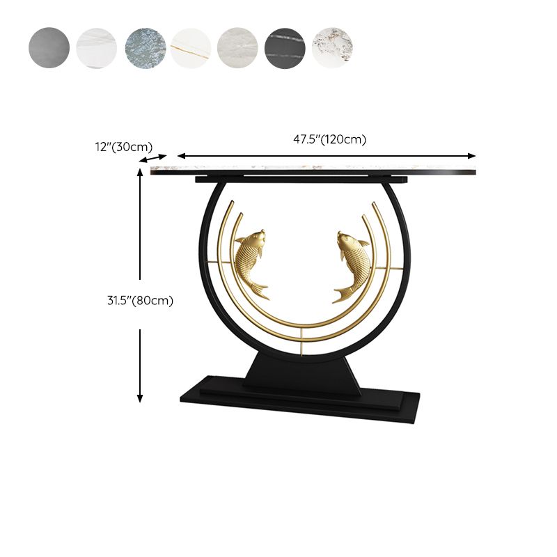 Zeitgenössischer Steinkonsolentisch Fleckenresistent Konsolensofa Tisch für die Halle