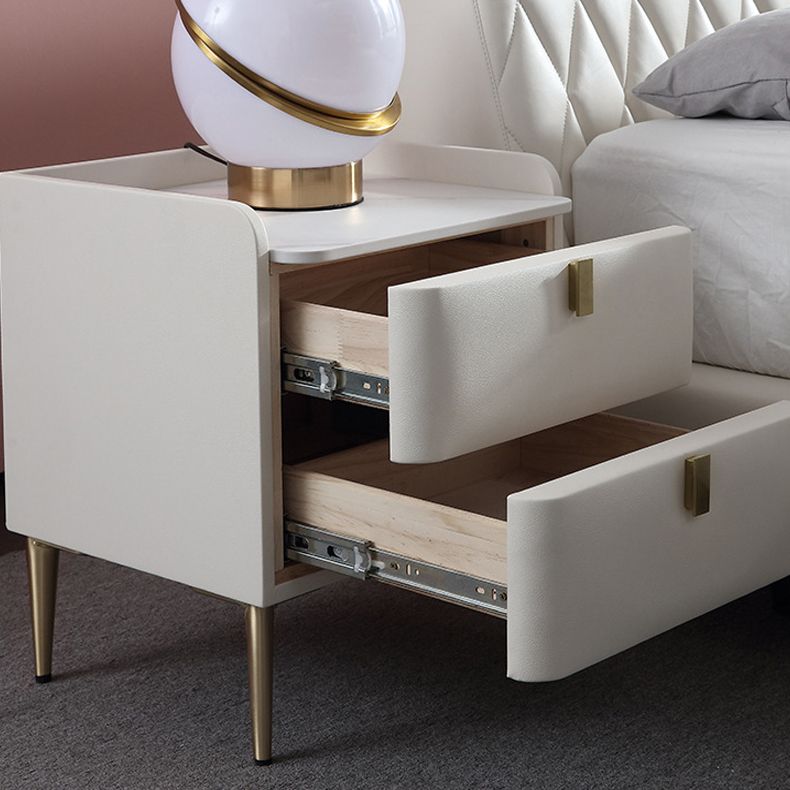 19.69" Tall 2-drawer Bedside Cabinet Legs Included Solid Wood Night Table Clearhalo 'Bedroom Furniture' 'furn' 'furn_night_stand' 'Furniture' 'night_stand' 'Nightstands' 1200x1200_9c07ed9c-9fcf-4093-b63a-7273482fe8b2