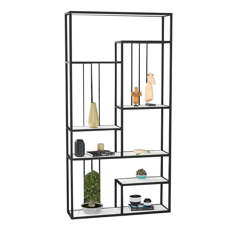 Glam Antique Finish Shelf Bookcase Metal Etagere Bookshelf with Shelves Clearhalo 'Bookcases' 'furn' 'furn_bookcases' 'Furniture' 'Office Furniture' 1200x1200_9c08bb11-38cc-44be-88ef-f9fb29dace9d