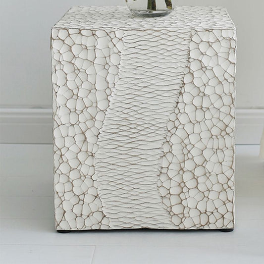 Tavolo da angolo contemporaneo da 14 "tavolino quadrati accento legno laterale