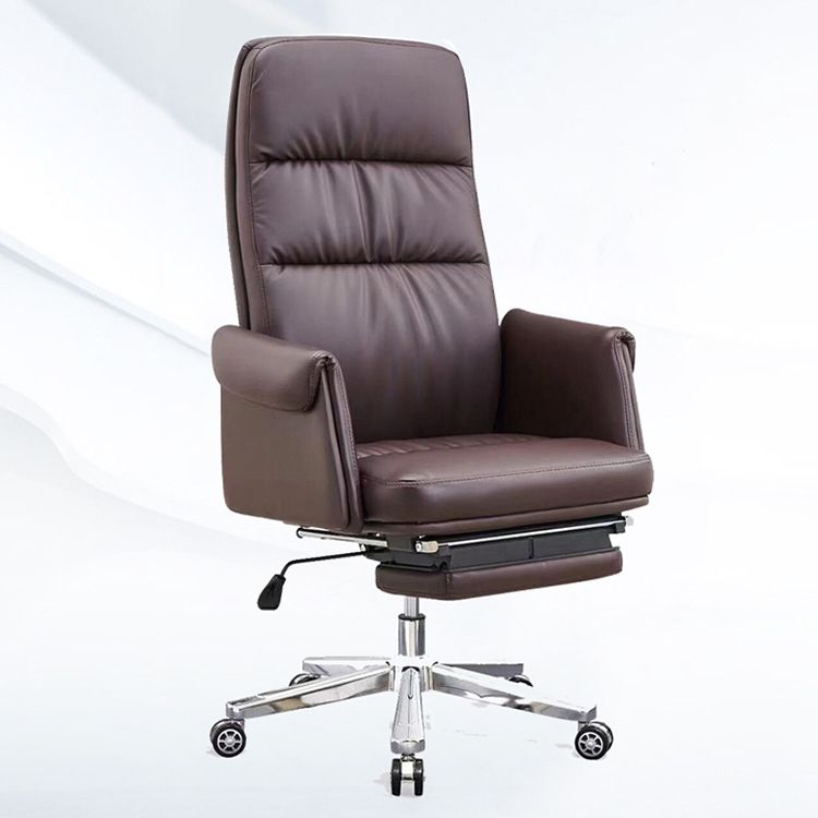 Swivel Contemporary Managers Chair Arms Included Leather Executive Chair Clearhalo 'furn' 'furn_office_chair' 'Furniture' 'Office Chairs' 'Office Furniture' 'office_chair' 1200x1200_9c0b5e54-3ca7-42f2-a729-2109ca2e00d8