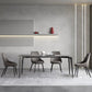 Minimalist Dining Table Set Metal Frame Grey Slate Rectangular Dining Table Set with 4 Legs Base Clearhalo 'Dining Room Sets' 'Dining Tables & Seating' 'dining_room_set' 'furn' 'furn_dining_room_set' 'Furniture' 'furniture_dining_room_set' 'Kitchen & Dining Furniture' 'kitchen&dining_furn' 'kitchen' 1200x1200_9c0c7628-b6c8-4fb5-a309-8e6bc926e273