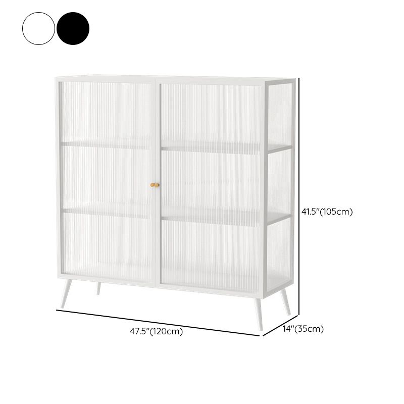 Glam Metal Sideboard a buffet Porte in vetro armadi a buffet