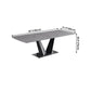 Contemporary Pedestal Dinner Table Stone Dining Table Rectangle for Home Clearhalo ' dining_table' 'Dining Tables & Seating' 'Dining Tables' 'furn' 'furn_dining_table' 'Furniture' 'furniture_dining_table' 'Kitchen & Dining Furniture' 'kitchen&dining_furn' 'kitchen' 'kitchen_dining_table' 1200x1200_9c0d42bd-4f82-4f60-9a72-f34228b3b6dc