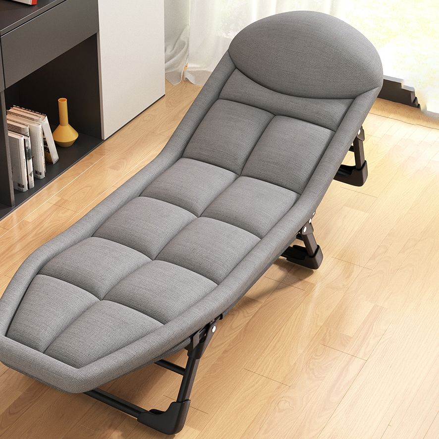 Tessuto per rivestimento in metallo reclinabile standard contemporaneo di colore solido con gambe