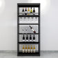 Industrial Floor Wine Holder Rack Metal Wine Racks with Shelf