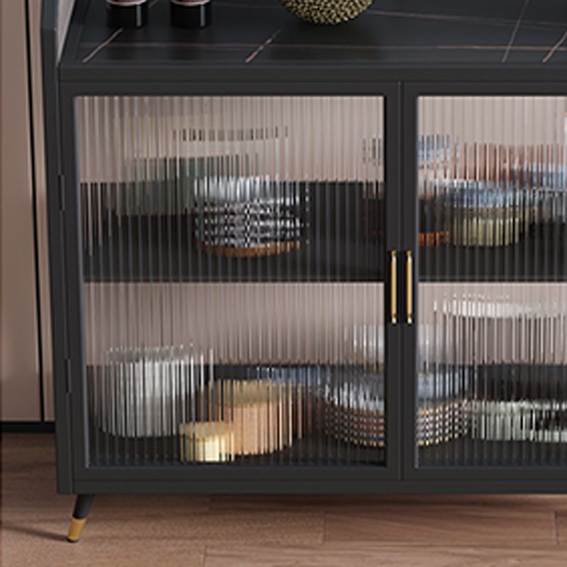 Rettangole Sideboard Home Scheda di lusso Sinterizzato Sinterizzazione Sideboard Abbazzinamento con porta di vetro