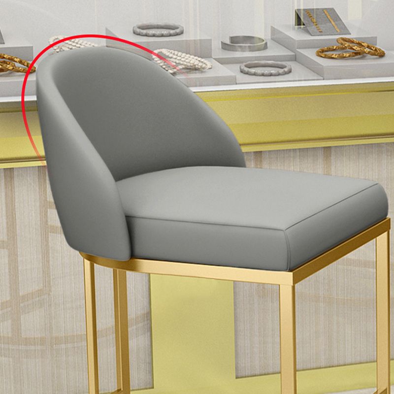 Contemporary Style Counter Stool Bar-height Bar Stool with Metal Base Clearhalo 'Bar Furniture' 'Bar Stools' 'bar_stools' 'furn' 'furn_bar_stools' 'Furniture' 'Kitchen & Dining Furniture' 1200x1200_9c147108-cc21-4486-8d3a-24d231cbe543