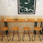 Juego de mesa de Pub rectangular Industrial de 1/5/7 piezas, mesa de mostrador de madera con taburetes sin respaldo
